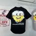 Pi Shuai Gao Street Pure Cotton Round Neck Pullover for Men Women, Youth and Beauty, American Loose Dark Short sleeved_viptrois.com