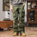 Men's Clothing Men’s Japanese Vintage Work Pants – Straight-Leg Utility Style, Wrinkle-Resistant Cotton Blend, Multi-Pocket Casual Trousers_viptrois.com