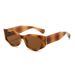 Men's Sunglasses Polygonal Cat Eye Sunglasses Sun Protection And UV Protection 2024 Autumn New Small Frame Fashion Brown Sunglasses_viptrois.com