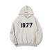 Men's Clothing Fashion Brand Double Line 22SS 1977 Digital Flocking Sweater Loose Casual Hoodie_viptrois.com