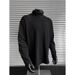 Black Regular Shoulder Full Cotton Long Sleeve T-Shirt For Men, Autumn And Winter Heavyweight Crew Neck Sweatshirt,_viptrois.com