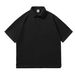 Unisex Clothing Breathable Casual 290g Heavyweight Leading Trendy Polo Shirt Men's Loose Solid Color Split Drop Shoulder Lapel Polo Shirt Couple_viptrois.com