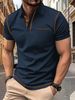 Polo Collar Shirts Men Blouses Short Sleeve Casual Shirt Spliced Buttons Loose Fit 2025 Spring Business Pockets Pullover_viptrois.com