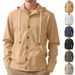 Spring And Autumn Men's Button Down Shirt Loose Linen Casual Simple Beach Hooded Long Sleeved Jacket_viptrois.com