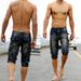 Men's Clothing Men's Overalls Mid Length Pants With Multiple Pockets Casual Denim Cropped Shorts_viptrois.com