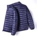 Men's Slim-Fit Lightweight Down Jacket With 90% White Duck Down, Stand Collar Short Coat For Windproof Warmth In Versatile Colors_viptrois.com