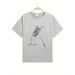 Camiseta Casual Manga Corta Para Hombre Con Diseño Guitarrista Esqueleto Alegre, Cuello Redondo, Ropa De Verano_viptrois.com