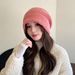 Women's Hats Autumn And Winter Wool Hat Women's Fashion Loose Knitted Hat Ins Warm Outdoor Ear Protection Large Head Circumference Pile Hat_viptrois.com