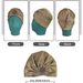 New style gold stamped pleated turban hat, retro noble jewelry accessories, turban hat, factory direct sales turban hat_viptrois.com