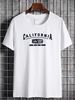 The Golden State California USA T-shirt Tee Streetwear Top For Everyday Wear Graphic Slightly Breathable Designer Clothes Stylish Casual Homme_viptrois.com
