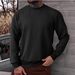 Men's Jacquard Knit Sweater – Casual Long-Sleeve Pullover With Ribbed Hem, Lightweight & Breathable For Fall Outfits_viptrois.com