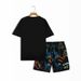Men's Gamer Graphic T-Shirt And Shorts 2-Piece Set Casual Summer Outfit Polyester Comfort Versatile Summer Wear_viptrois.com