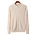 Pure 2024 Autumn Winter New Men's Cardigan Half Turtleneck Zipper Mink Coat Business Knitted Sweater Wholesale_viptrois.com