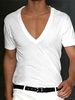 Summer Men's V-Neck Solid Color Slim Fit Thin Casual T-Shirt Short Sleeve Top_viptrois.com