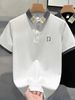 European Fashion Brand Business Polo Shirt Short Sleeved Men's Summer Embroidered Lapel Casual Versatile Design_viptrois.com