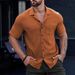 Men's Clothing Short Sleeved Shirt Casual Sports Cardigan Tops_viptrois.com