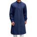 Men's Clothing Fashion Simple Long Shirt Muslim Robe_viptrois.com