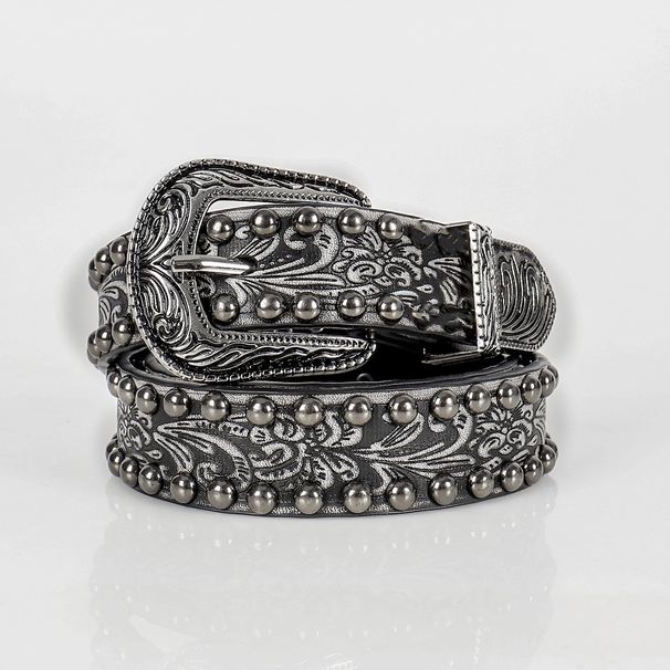 Women's Belts style ladies Y2K Millennium Hot Girl Retro Old Rivet Embossed Black Belt Female Personalized Pin Buckle Belt Female_viptrois.com