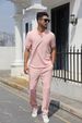 Men's Performance Polo & Pants Set – Moisture-Wicking Poly-Cotton Blend For Gym-to-Street Versatility (S-XXXL, 6 Modern Colors)_viptrois.com