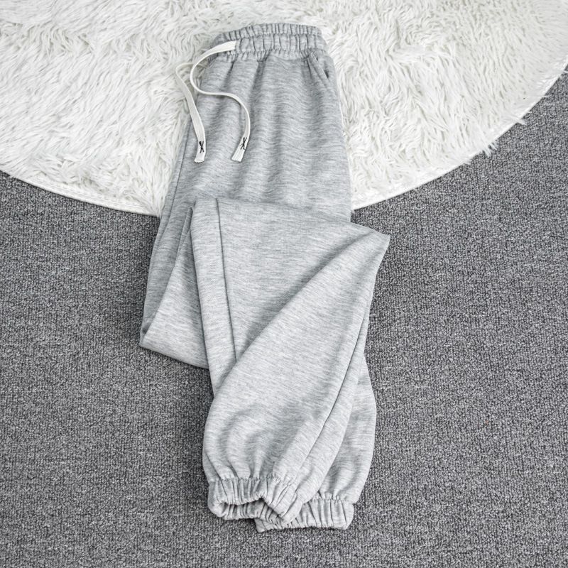 Unisex Casual Jogger Pants With Drawstring Waist, Loose Fit Sweatpants For Men & Women, Comfortable Polyester Lounge Pants For Sports & Everyday Wear_viptrois.com