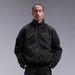 Men's Fleece Lined Zip Up Jacket - Winter Warm Streetwear Coat With Stand Collar, Loose Fit For Casual Daily Wear (Black, Dark Grey, Brown)_viptrois.com