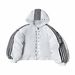 Autumn Winter New Ins Style Personality Striped Warm Cotton Jacket Unisex Street Fashion Hooded Coat_viptrois.com
