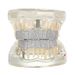 Real Gold Plated 10 Teeth Micro Paved Full Dia HIPHOP Bracelet Halloween Hip Hop Accessories_viptrois.com