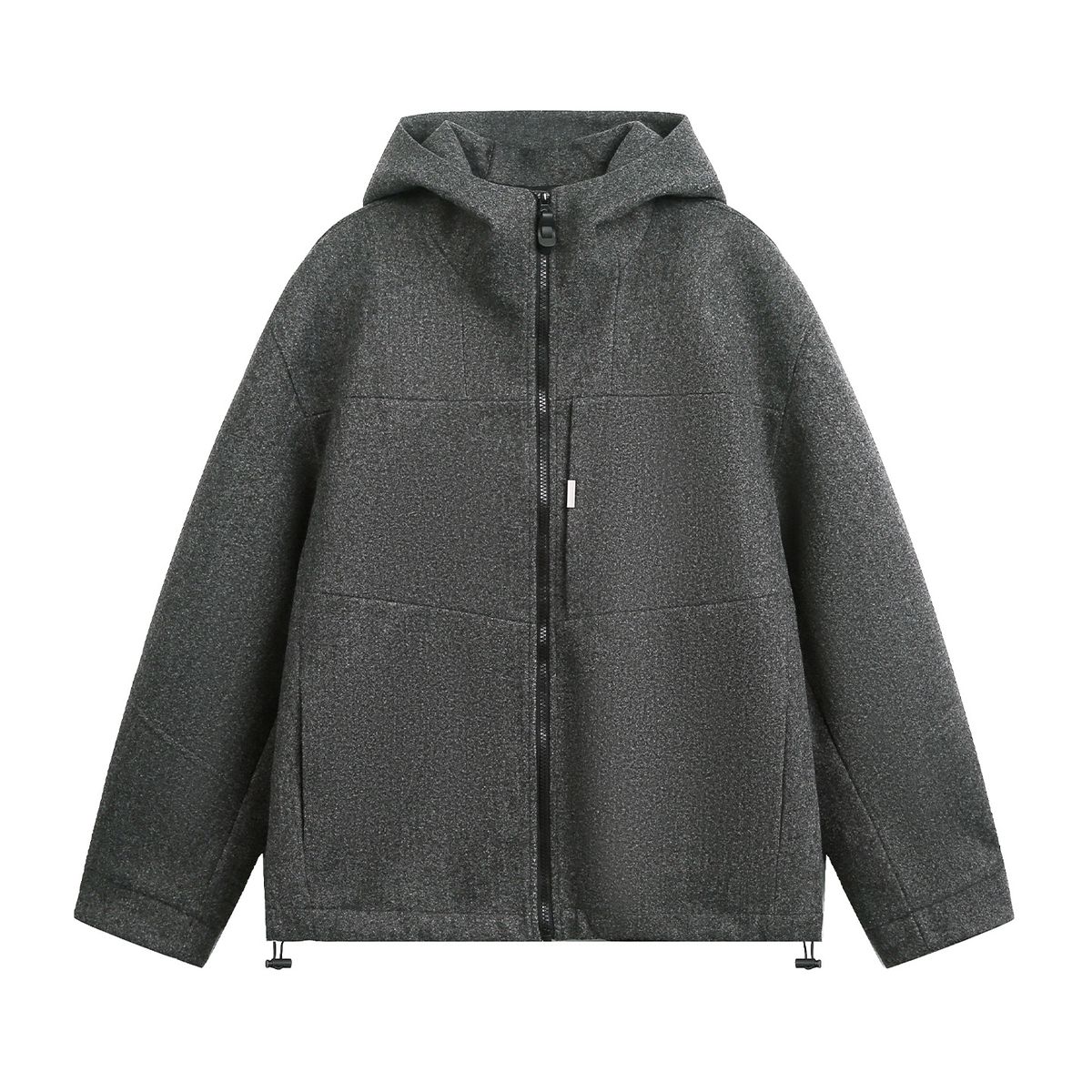 Monochrome Man- Old Money Style Business Woolen Jacket Autumn Winter New Short Wide Silhouette Thickened Warm Commuting Trendy Brand_viptrois.com