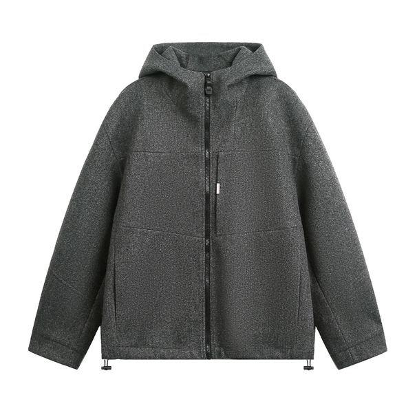 Monochrome Man- Old Money Style Business Woolen Jacket Autumn Winter New Short Wide Silhouette Thickened Warm Commuting Trendy Brand_viptrois.com