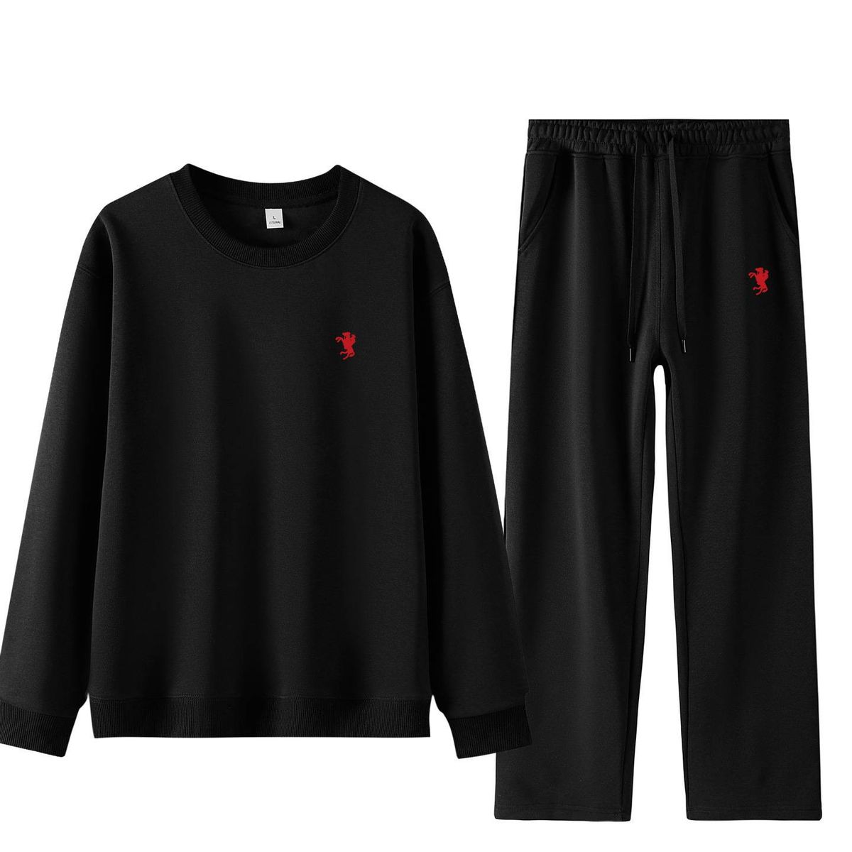 men's clothing 2026 trendy casual loosefitting sweatpants in black and gray y2k streetwear_viptrois.com
