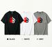3 Pack Men's Oversized T-Shirts, 100% Cotton Crew Neck Casual Tees, Relaxed Fit Minimal Red-Black Knight Horse & Letter Print Design, Black White Grey_viptrois.com