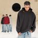 Cordless Pocket Hooded Sweatshirt Men, Autumn And Winter Fleece-lined Base Shirt For Layering_viptrois.com