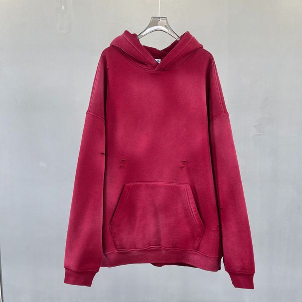 Vintage Distressed Hooded Fleece Sweatshirt – Oversized Streetwear Pullover With Washed & Ripped Details (Multiple Colors)_viptrois.com