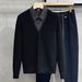 Korean Style V-Neck Knit Cardigan – Lightweight Spring/Autumn Open-Front Sweater For Men (Black, Green, Apricot, Gray) | Trendy Layering Piece_viptrois.com