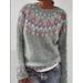 3D Print Round Neck Sweatshirt – Geometric Pattern Pullover For Women | Trendy Casual Wear_viptrois.com