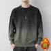 Men’s Gradient Round Neck Sweater – Thickened Loose Knit For Autumn & Winter (Blue/Dark Gray/Black, M-4XL)_viptrois.com