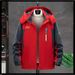 Men’s Heavy-Duty Fleece-Lined Waterproof Jacket – Windproof Winter Work Coat With 5000mm PU Coating (L-5XL, Black/Red/Blue/Army Green, Unisex Fit)_viptrois.com