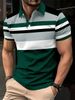 Men's Clothing New Men's Casual Simple All Match Trend High Quality Short Sleeve Striped Polo Shirt_viptrois.com