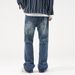 Men's Clothing Nostalgic Micro Flared Jeans Men's Autumn And Winter Retro Drape Washed Pants Loose Casual High Street Straight_viptrois.com