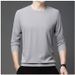 T-Shirt Sweatshirt Base Shirt Spring And Autumn Style High-End Versatile Top Casual Men's Long Sleeved Clothes_viptrois.com