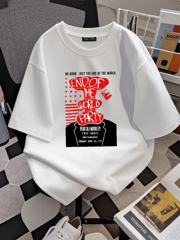 End Of The World Party Mr Robot Fsociety Evil Corp Hacker T Shirt Top Tee 4219 Casual Stylish Top For Everyday Wear Slightly Graphic Summer Homme_viptrois.com