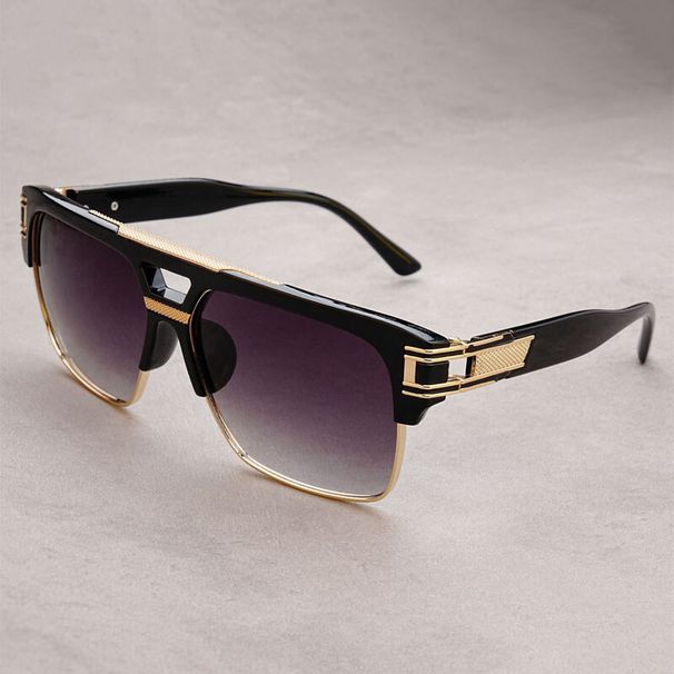 Men's Square Retro Sunglasses Fashionable Outdoor Driving Lampshade Glasses UV Protection-_viptrois.com