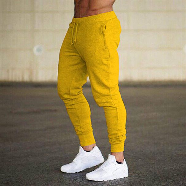 European And American Foreign Trade Spring And Autumn Thin Sports Pants Men's Trousers Tied Feet Casual Pants Slim Fitness Trousers Running Pants_viptrois.com