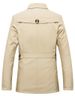 Men'S Washed Jacket Padded Medium-Length Windbreaker Business Casual Jacket_viptrois.com