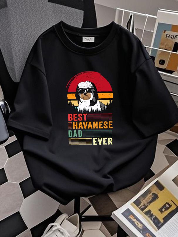 Limited New Cute Havanese Dad Havanese Dog Lover Gift T-Shirt Size L XL 2XL Homme Soft Graphic Breathable Comfortable Stretched Designer Clothes_viptrois.com