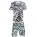 Men's Clothing Money Printed Men's Round Neck Short Sleeve Men's Suit_viptrois.com