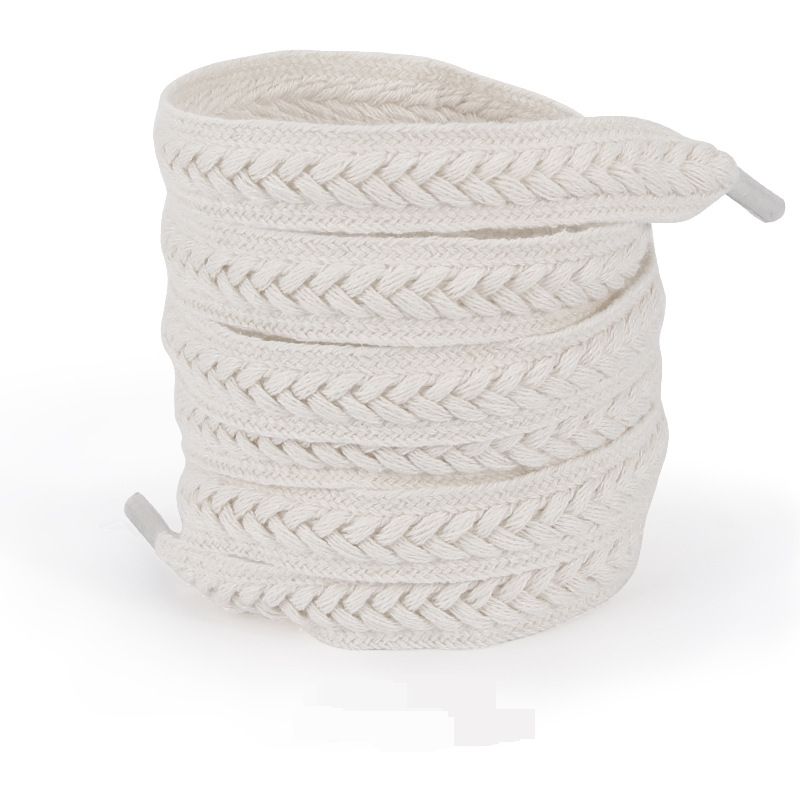 Shoe Accessories twisted multi color braided flat shoelaces suitable for white shoes sports shoes casual versatile universal_viptrois.com