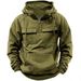 Men's Autumn And Winter Hooded Youth Hoodie, Men's Workwear Solid Color Casual Hoodie Jacket_viptrois.com