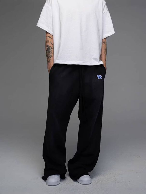 Men's Clothing UK Letter Print Casual Straight-leg Pants - Retro Loose Street Style Sweatshirt Tracksuit, Unisex, Available In Multiple Colors._viptrois.com