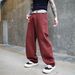 Men's Clothing New Trendy American Machete Jeans For Young Men, Simple And Fashionable, Loose Straight Washed Men's Casual Trousers_viptrois.com